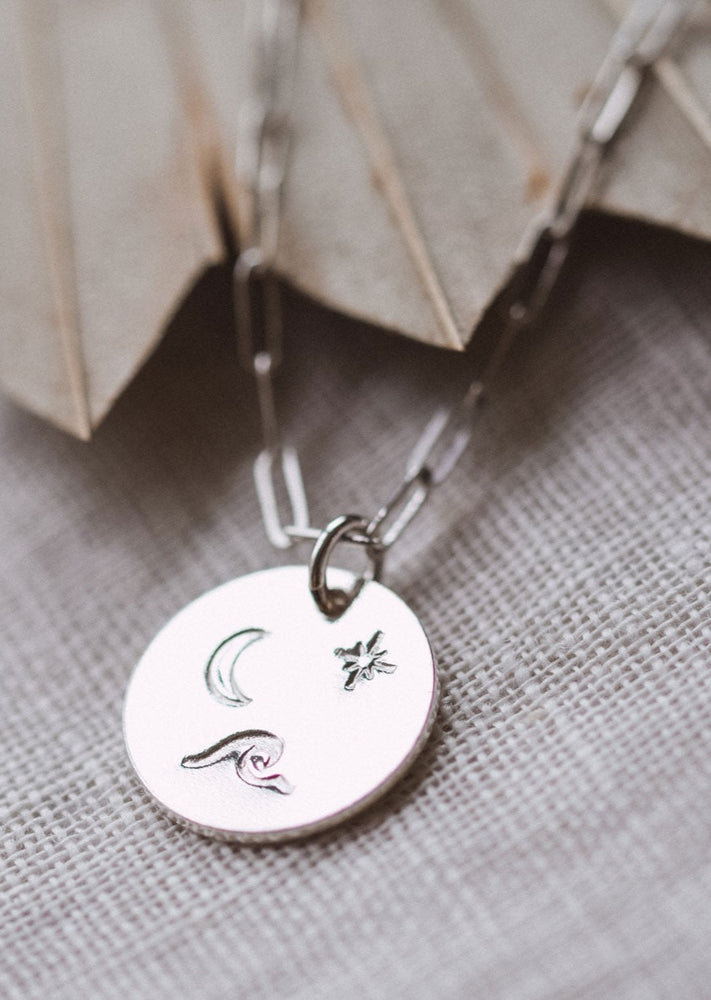 Silver Starlit Seas Necklace by Catch The Sunrise