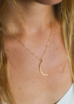 Gold Luna Necklace by Catch The Sunrise