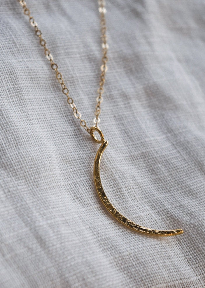 Gold Luna Necklace by Catch The Sunrise