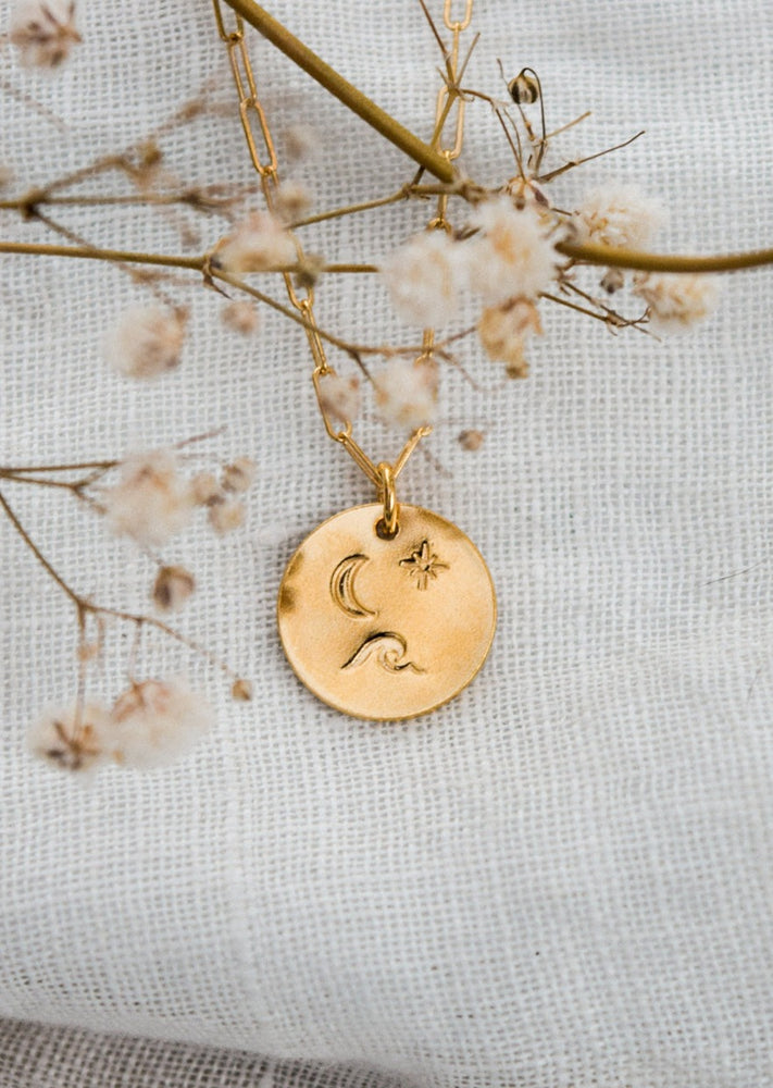 Gold Starlit Seas Necklace by Catch The Sunrise