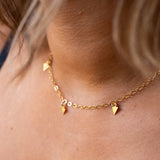 Gold Arrows Necklace by Catch The Sunrise