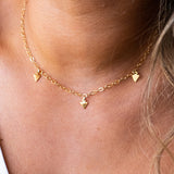 Gold Arrows Necklace by Catch The Sunrise