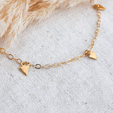 Gold Arrows Necklace by Catch The Sunrise