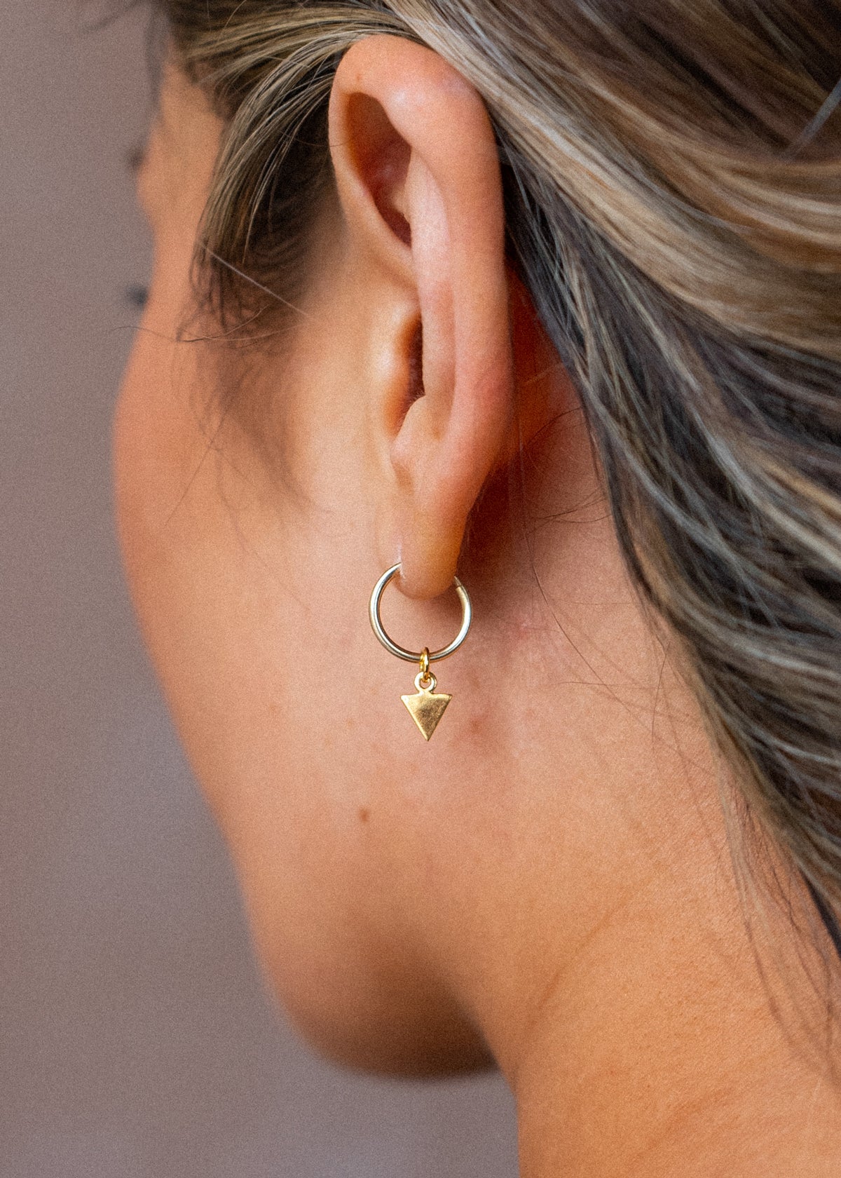 Gold Arrows Hoop Earrings by Catch The Sunrise