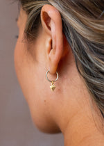 Gold Arrows Hoop Earrings by Catch The Sunrise