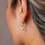 Gold Arrows Hoop Earrings by Catch The Sunrise
