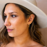 Gold Arrows Hoop Earrings by Catch The Sunrise
