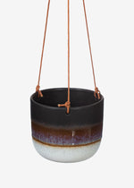 Glazed Ombre Hanging Planter in Black