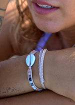 Double Wrap Cowrie Shell Natural Bracelet