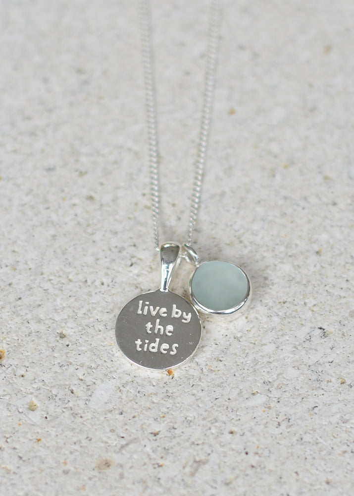 Live By The Tides Sea Glass Necklace by Shimmy Bracelets