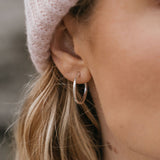 Midi Wave Hoop Earrings by DaisyV Jewellery