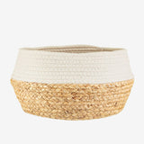 White Dipped Rope & Seagrass Basket