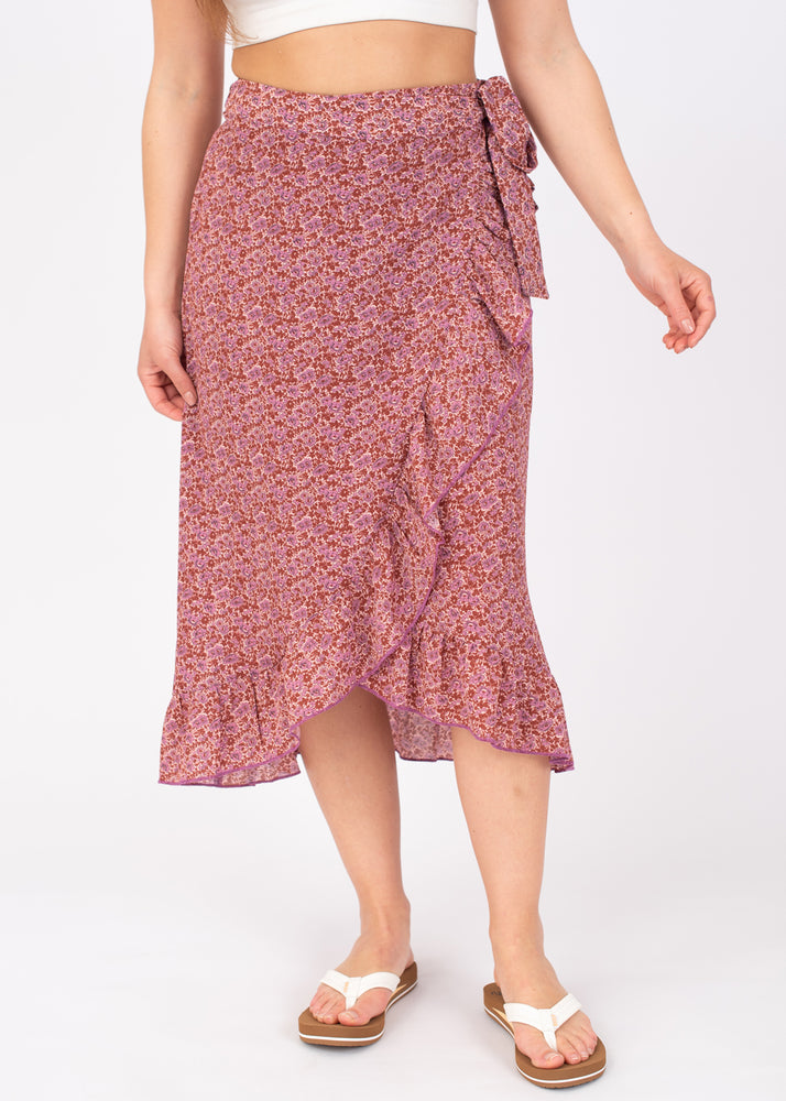 Prtsirena Wrap Skirt in Dusky Rose by Protest