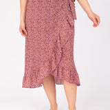 Prtsirena Wrap Skirt in Dusky Rose by Protest