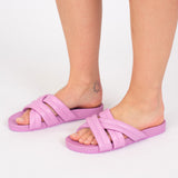 Serena Slider Sandals in Lilac by Billabong