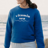 Vitamin Sea Recycled Sweatshirt in Mid Blue