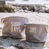 'Surf Days' Canvas Bucket Bag (various sizes)