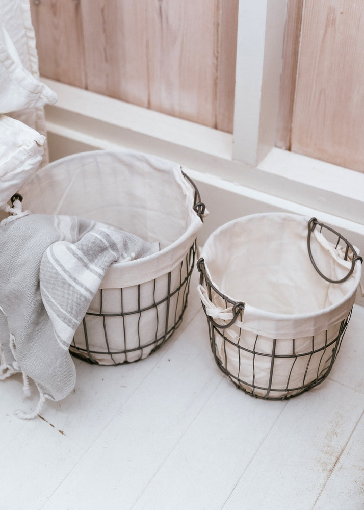 Set of Two Wire Storage Baskets