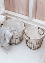 Set of Two Wire Storage Baskets