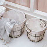 Set of Two Wire Storage Baskets