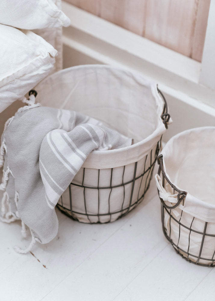 Set of Two Wire Storage Baskets
