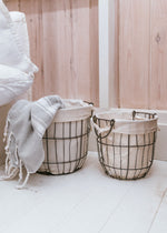 Set of Two Wire Storage Baskets
