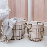 Set of Two Wire Storage Baskets