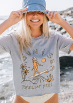 Sun & Sea, Feelin' Free Tee in Soft Blue