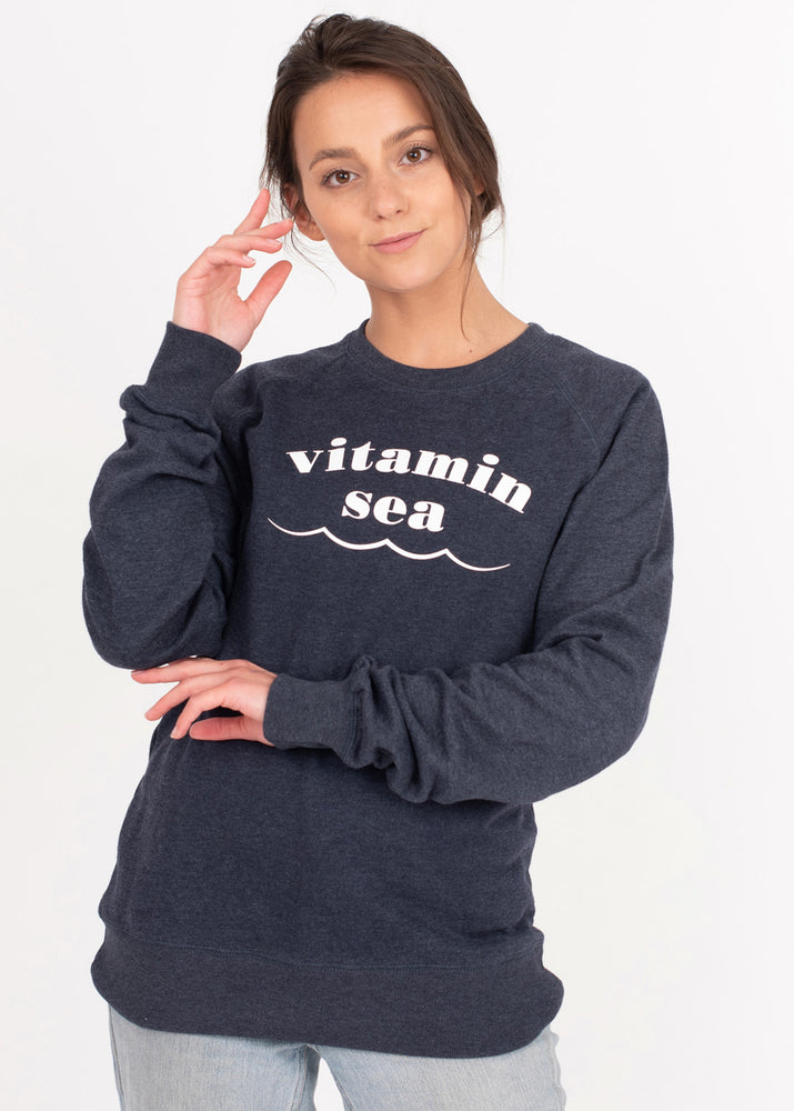 Vitamin Sea Recycled Crew in Dark Blue