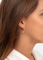 Amazonite Gold Hoop Earrings by One & Eight