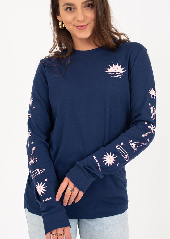 Dawn Patrol LS T-Shirt in Deep Blue