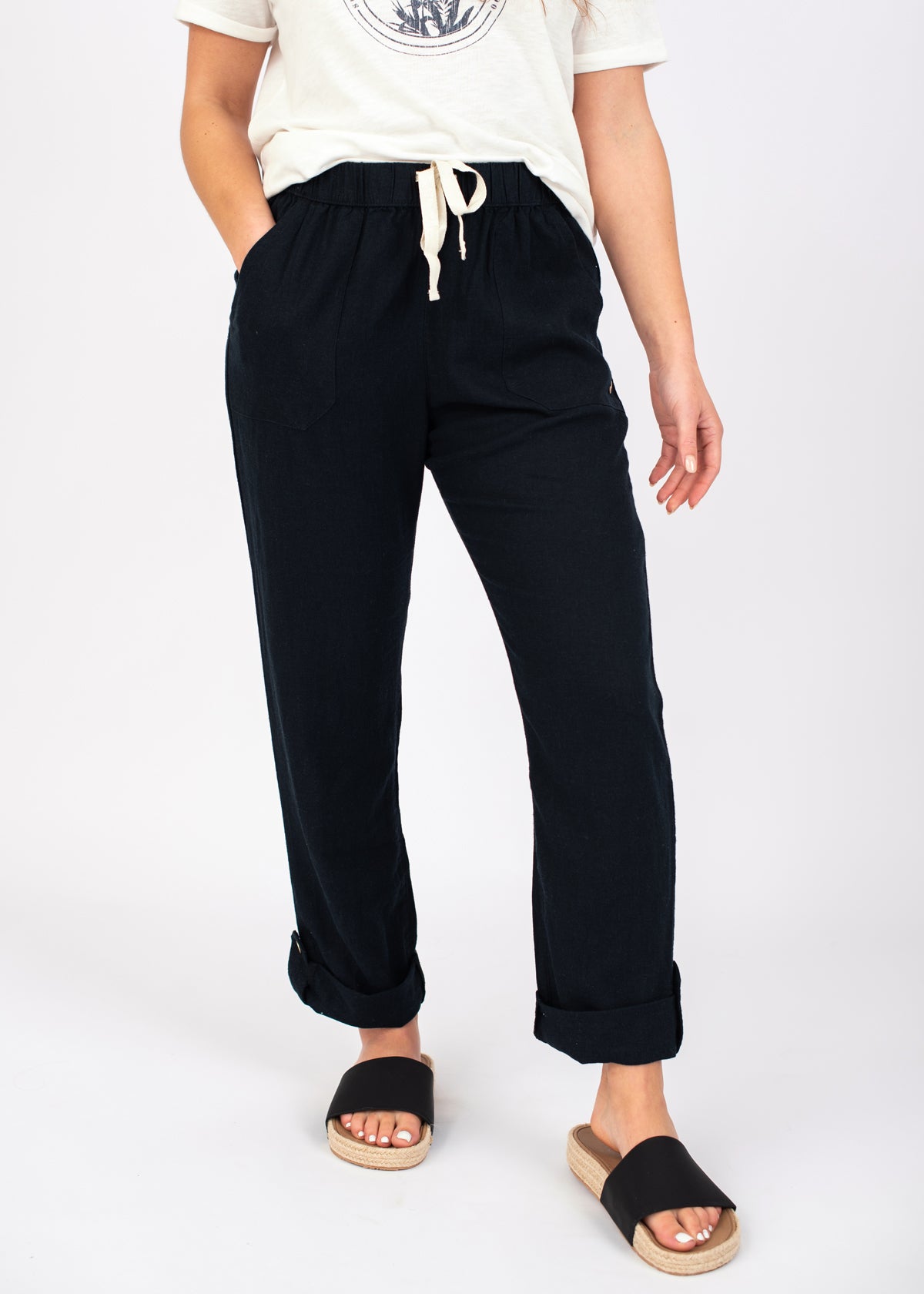 On The Seashore Linen Cargo Trousers by Roxy – The Beach Boutique