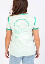 Ocean Together Ringer Tee in Mint by Rip Curl