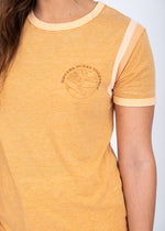 Ocean Together Ringer Tee in Gold by Rip Curl