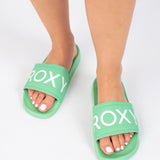 Slippy Slider Sandals in Aqua Green by Roxy
