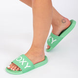 Slippy Slider Sandals in Aqua Green by Roxy