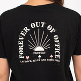 Black Out Of Office Tee by Protest