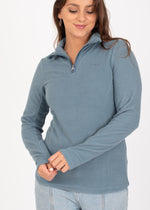 Mutez Fleece Top in Blue Grey by Protest