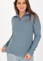 Mutez Fleece Top in Blue Grey by Protest