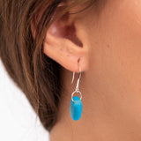 Sea Glass Drop Hook Earrings by Yemaya