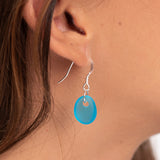 Sea Glass Drop Hook Earrings by Yemaya