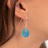 Aqua Blue Sea Glass Drop Hook Earrings by Yemaya