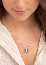 Sea Star & Blue Sea Glass Necklace by Yemaya