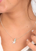 Starfish Charm Sea Glass Necklace by Spindrift