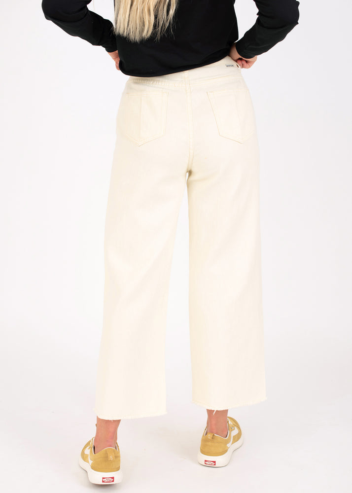 Sparrows Crop Wide Leg Denim in Bone by Rip Curl