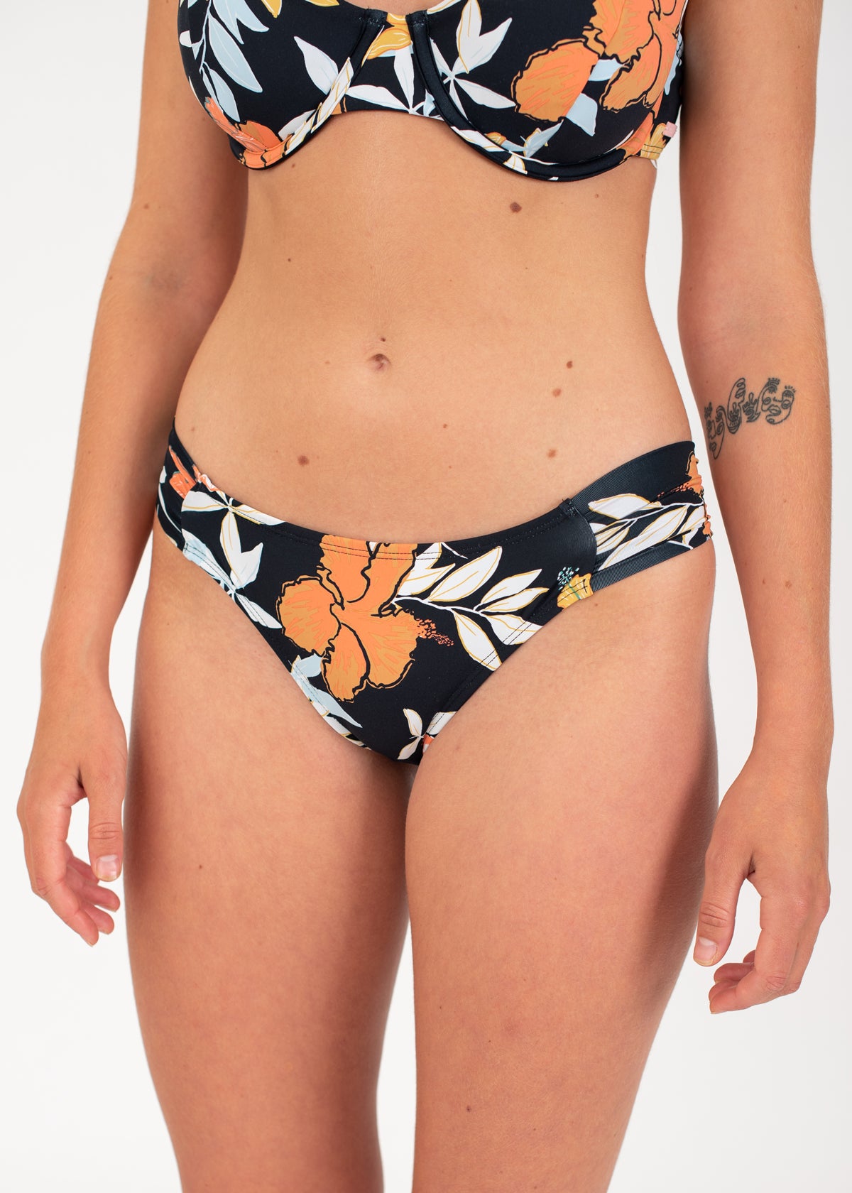 Beach Classics Bikini Bottoms in Black Tropics By Roxy