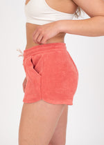 Coral Beach Dreamer Velour Shorts by Protest