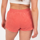 Coral Beach Dreamer Velour Shorts by Protest