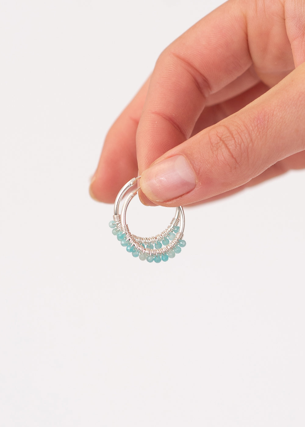 Amazonite Hoop Earrings