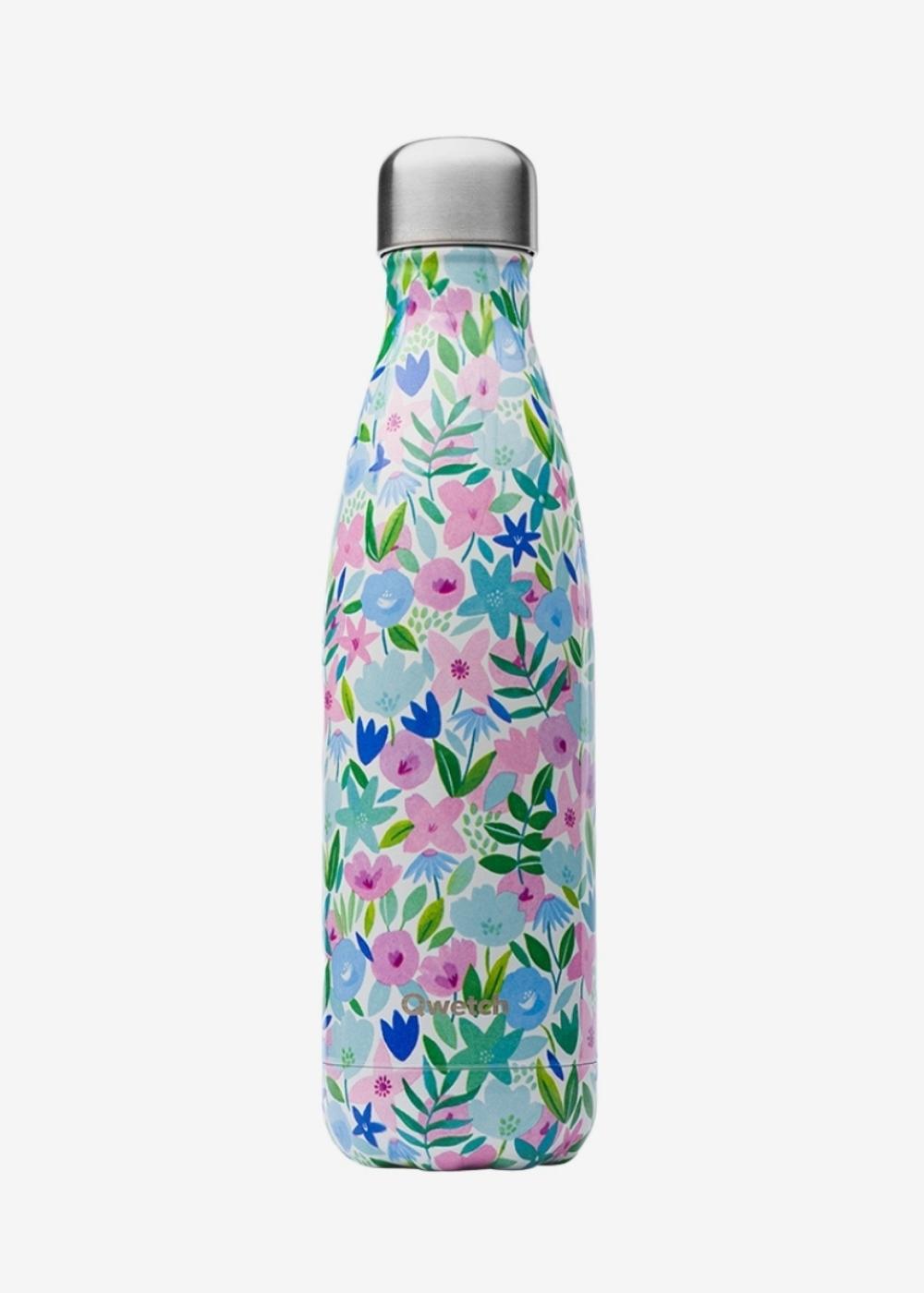 Flora Blue Insulated Stainless Steel Bottle